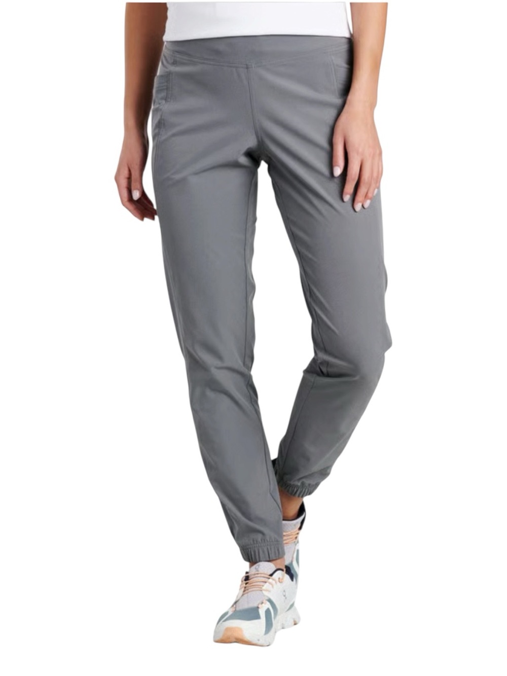 KÜHL FREEFLEX Jogger Women's Large Flint Grey High Rise Performance Pants